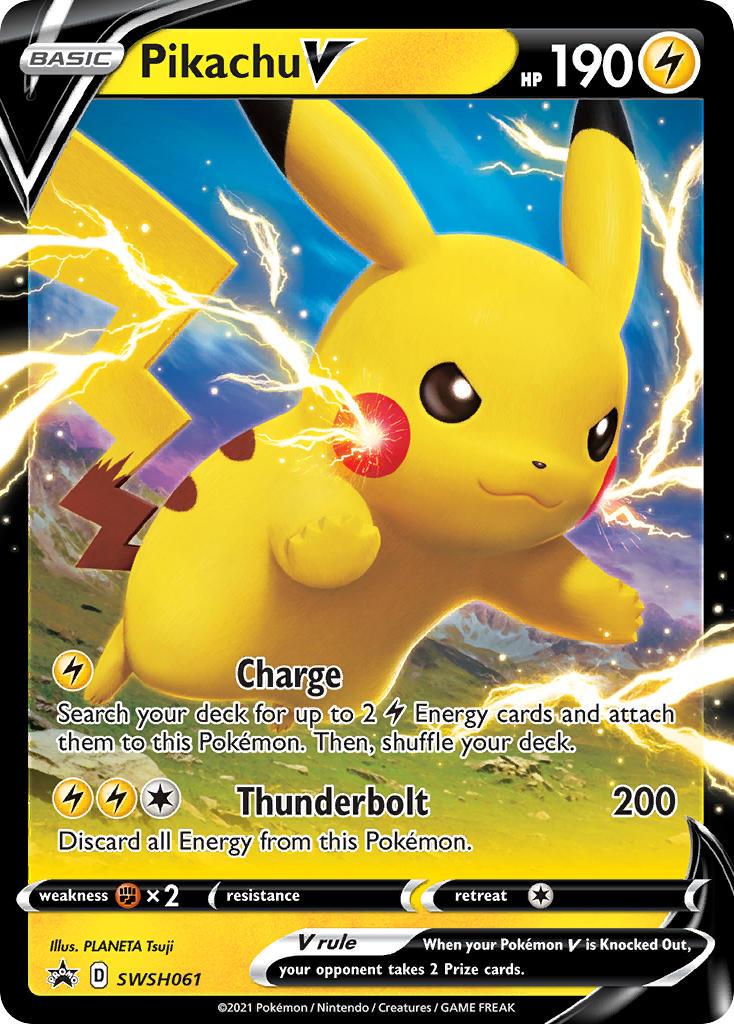 Pikachu V (SWSH061) (Jumbo Card) [Sword & Shield: Black Star Promos] | All Aboard Games