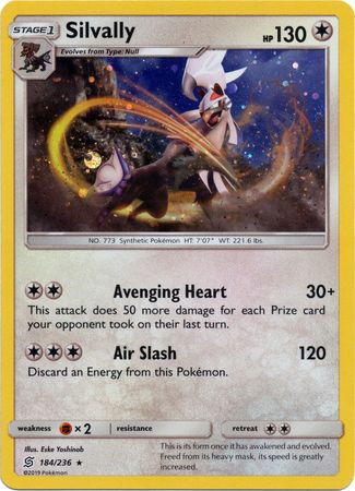 Silvally (184/236) (Cosmos Holo) [Sun & Moon: Unified Minds] | All Aboard Games