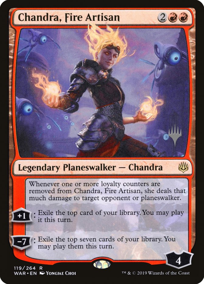 Chandra, Fire Artisan (Promo Pack) [War of the Spark Promos] | All Aboard Games