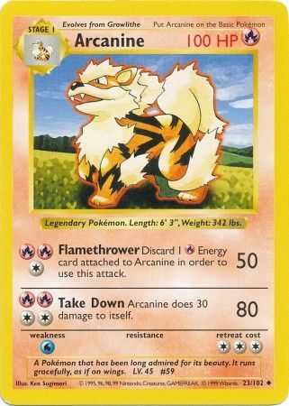 Arcanine (23/102) [Base Set Shadowless Unlimited] | All Aboard Games