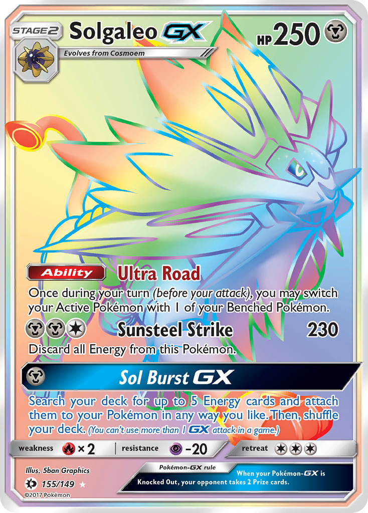 Solgaleo GX (155/149) [Sun & Moon: Base Set] | All Aboard Games