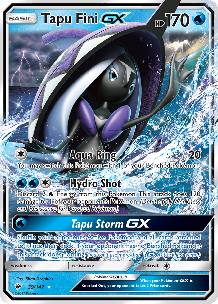 Tapu Fini GX (39/147) [Sun & Moon: Burning Shadows] | All Aboard Games