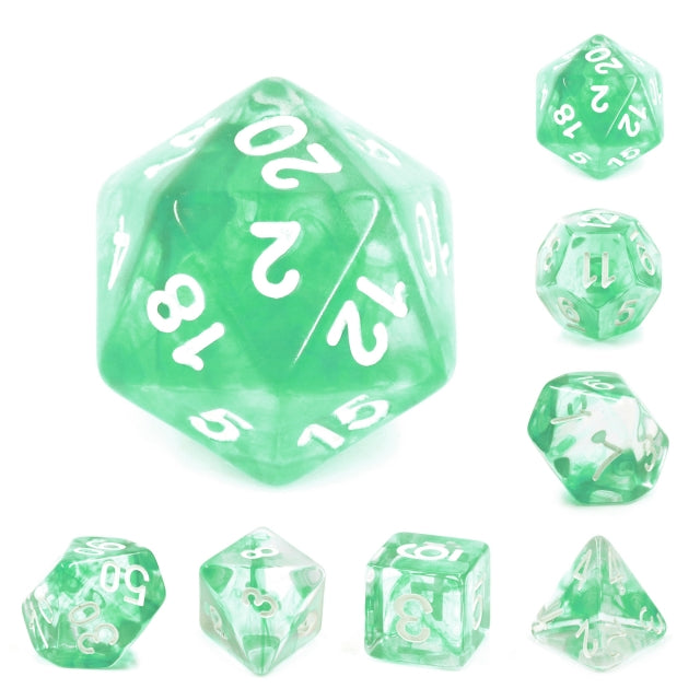 7pc Nebula Green w/ White - HDN04 | All Aboard Games