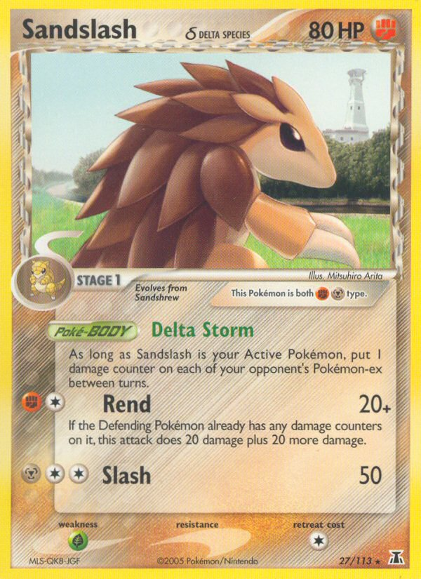 Sandslash (27/113) (Delta Species) [EX: Delta Species] | All Aboard Games