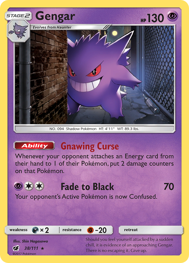 Gengar (38/111) [Sun & Moon: Crimson Invasion] | All Aboard Games