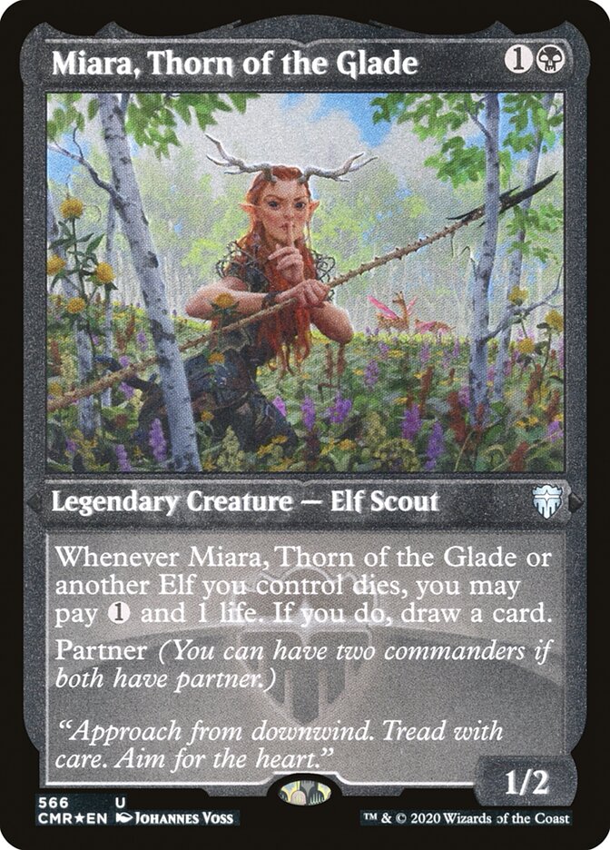 Miara, Thorn of the Glade (Etched) [Commander Legends] | All Aboard Games