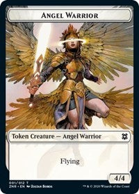 Angel Warrior // Copy Double-sided Token [Zendikar Rising Tokens] | All Aboard Games