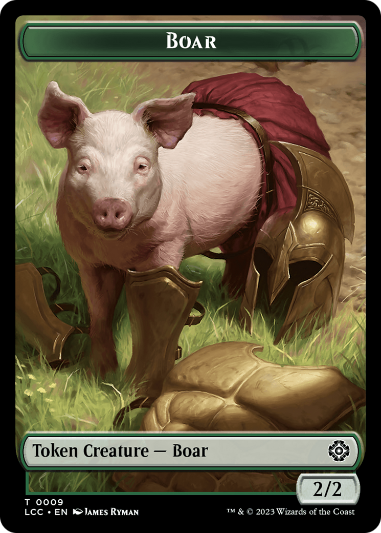 Boar // Merfolk (0005) Double-Sided Token [The Lost Caverns of Ixalan Commander Tokens] | All Aboard Games