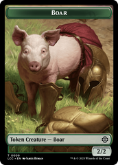 Boar // Merfolk (0005) Double-Sided Token [The Lost Caverns of Ixalan Commander Tokens] | All Aboard Games