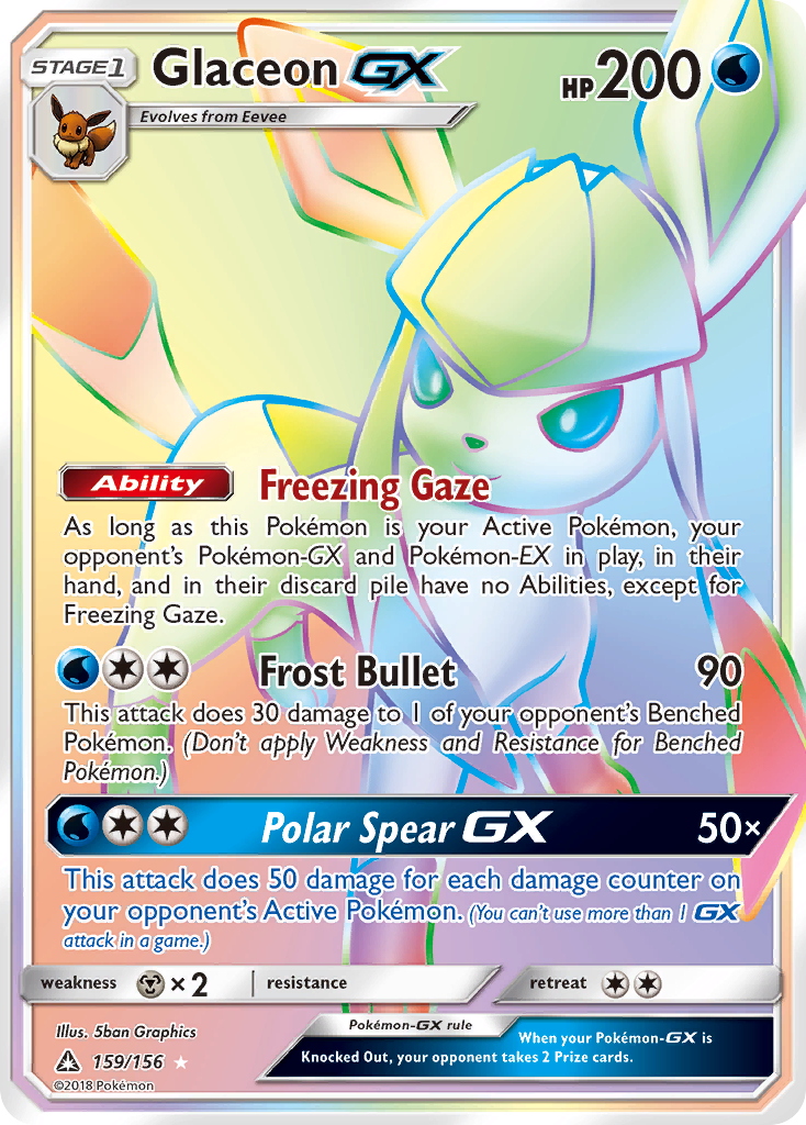 Glaceon GX (159/156) [Sun & Moon: Ultra Prism] | All Aboard Games