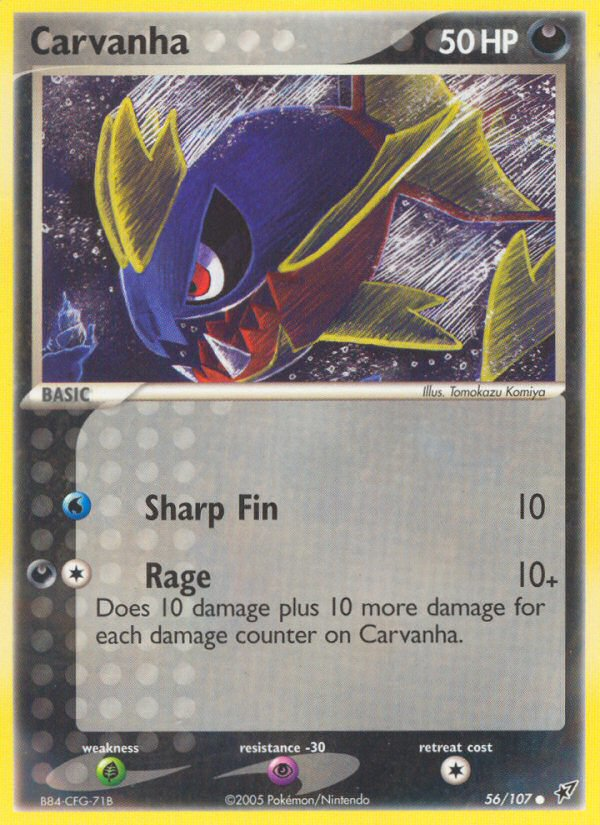 Carvanha (56/107) [EX: Deoxys] | All Aboard Games