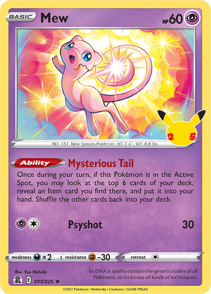 Mew (011/025) [Celebrations: 25th Anniversary] | All Aboard Games