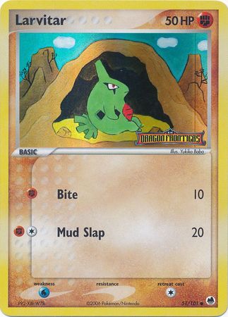 Larvitar (51/101) (Stamped) [EX: Dragon Frontiers] | All Aboard Games