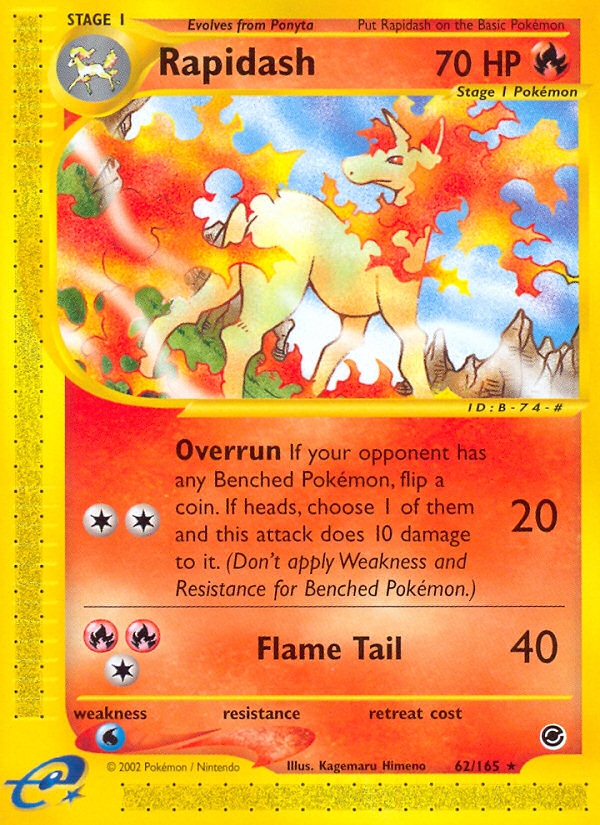 Rapidash (62/165) [Expedition: Base Set] | All Aboard Games