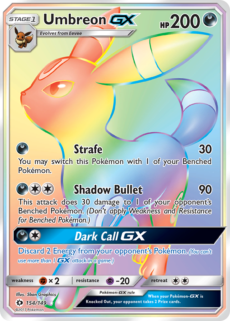 Umbreon GX (154/149) [Sun & Moon: Base Set] | All Aboard Games