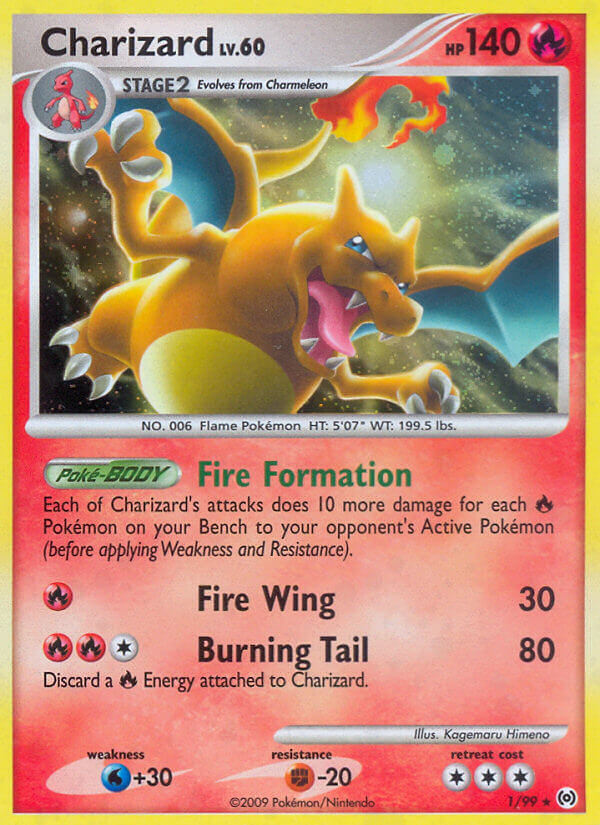 Charizard (1/99) (Cracked Ice Holo) [Platinum: Arceus] | All Aboard Games