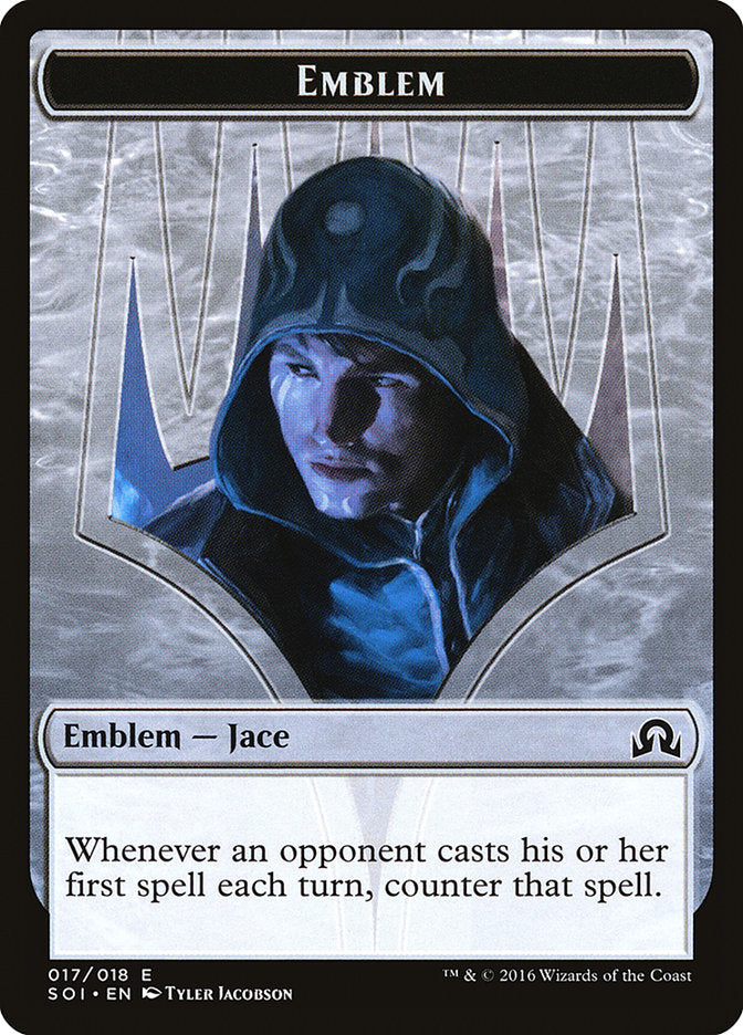 Jace, Unraveler of Secrets Emblem [Shadows over Innistrad Tokens] | All Aboard Games