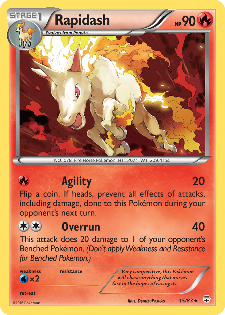 Rapidash (15/83) [XY: Generations] | All Aboard Games