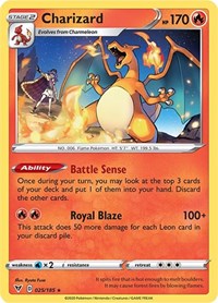 Charizard (025/185) (Cracked Ice Holo) (Theme Deck Exclusive) [Sword & Shield: Vivid Voltage] | All Aboard Games