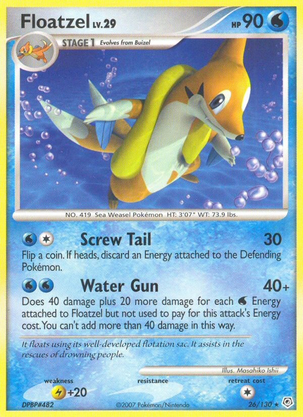 Floatzel (26/130) [Diamond & Pearl: Base Set] | All Aboard Games