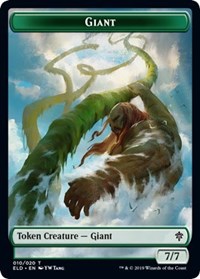 Giant // Food (17) Double-sided Token [Throne of Eldraine Tokens] | All Aboard Games