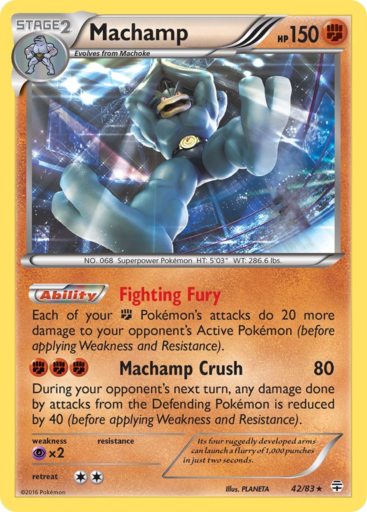 Machamp (42/83) (Theme Deck Exclusive) [XY: Furious Fists] | All Aboard Games