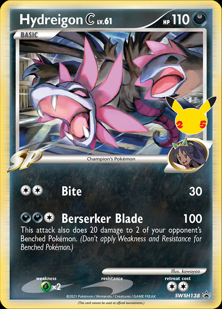 Hydreigon C (SWSH138) (Jumbo Card) [Sword & Shield: Black Star Promos] | All Aboard Games