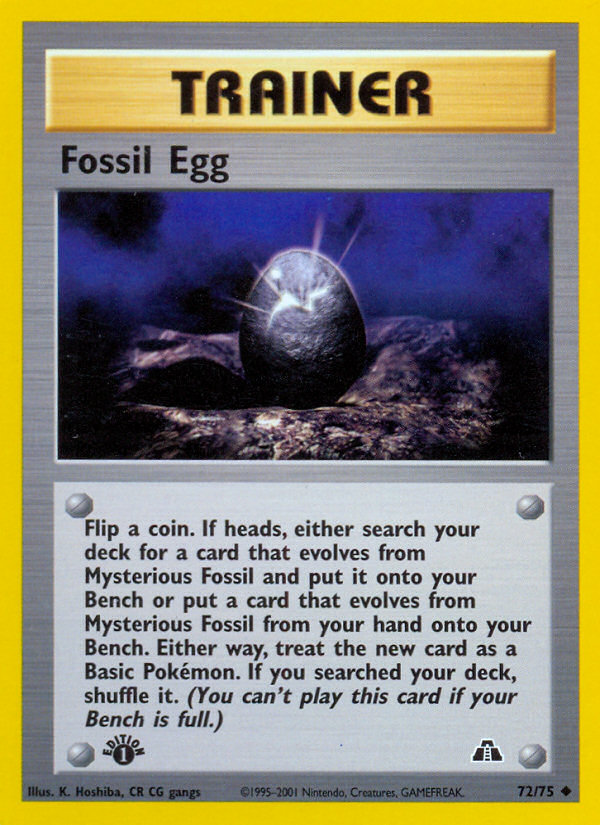 Fossil Egg (72/75) [Neo Discovery 1st Edition] | All Aboard Games