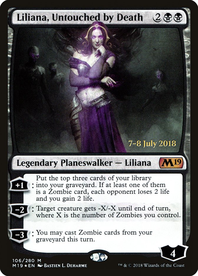 Liliana, Untouched by Death  [Core Set 2019 Prerelease Promos] | All Aboard Games