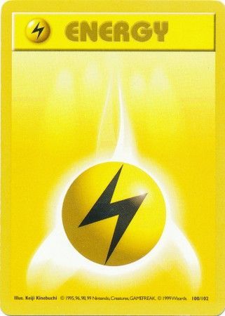 Lightning Energy (100/102) [Base Set Shadowless Unlimited] | All Aboard Games