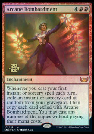 Arcane Bombardment [Streets of New Capenna Prerelease Promos] | All Aboard Games
