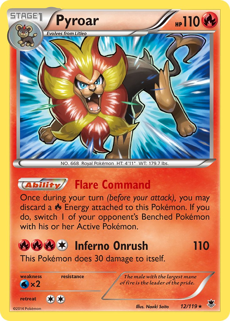 Pyroar (12/119) (Theme Deck Exclusive) [XY: Phantom Forces] | All Aboard Games