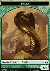 Snake // Zombie Double-sided Token [Hour of Devastation Tokens] | All Aboard Games