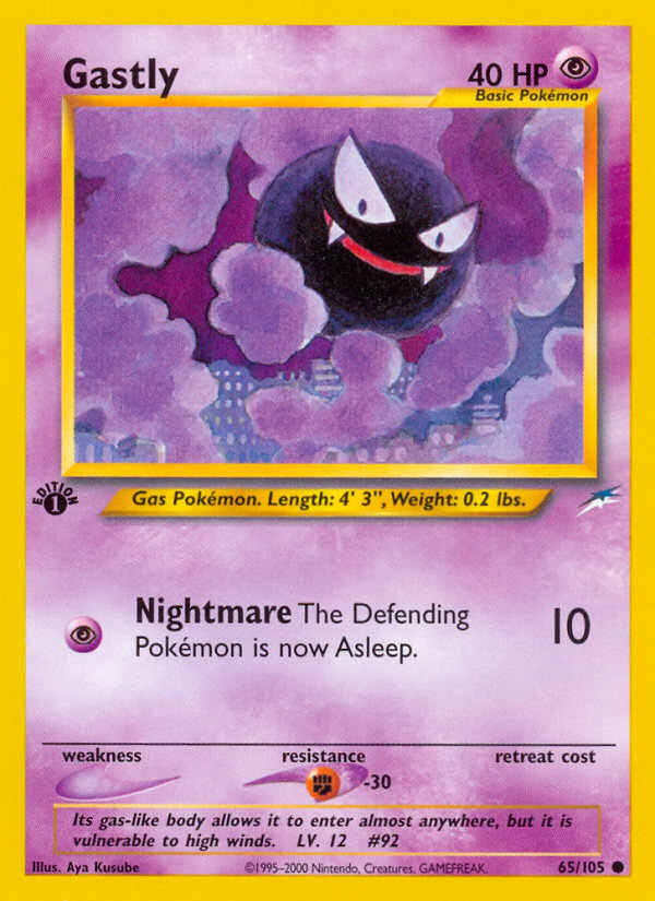 Gastly (65/105) [Neo Destiny 1st Edition] | All Aboard Games