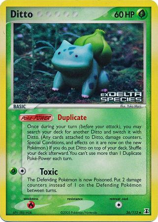 Ditto (36/113) (Stamped) [EX: Delta Species] | All Aboard Games