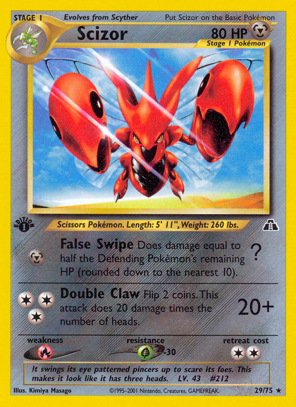 Scizor (29/75) [Neo Discovery 1st Edition] | All Aboard Games