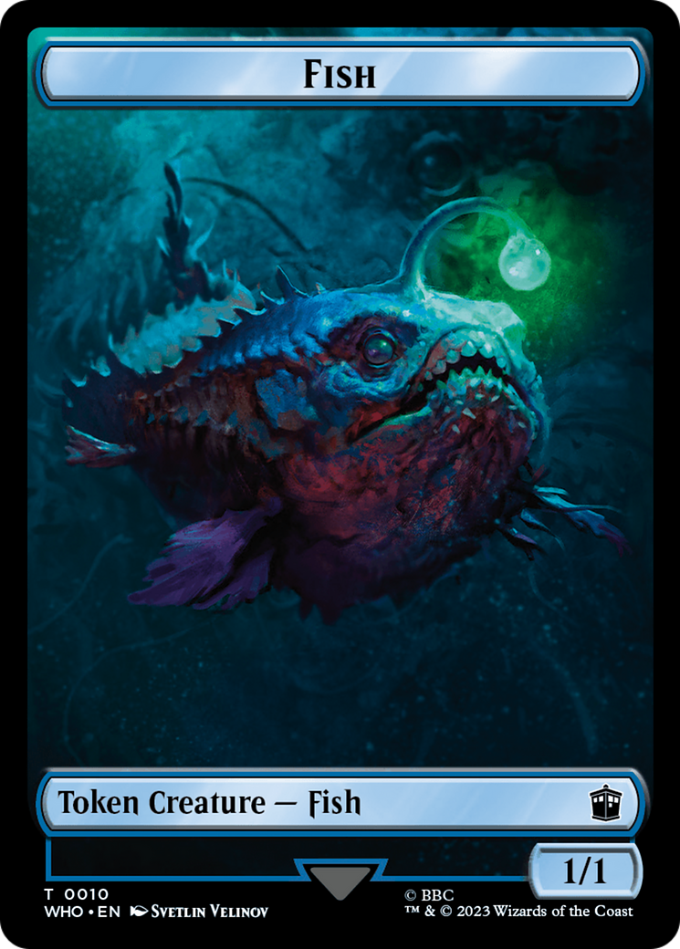 Fish // Alien Insect Double-Sided Token [Doctor Who Tokens] | All Aboard Games