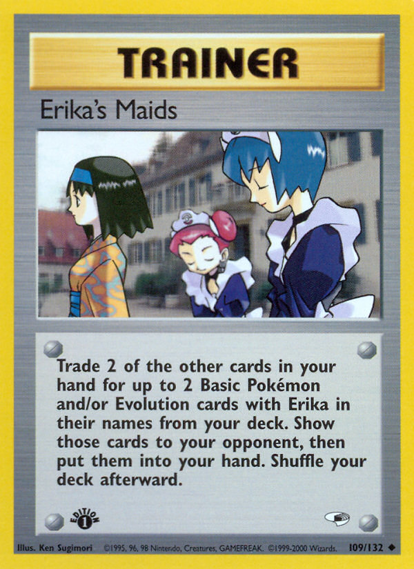 Erika's Maids (109/132) [Gym Heroes 1st Edition] | All Aboard Games