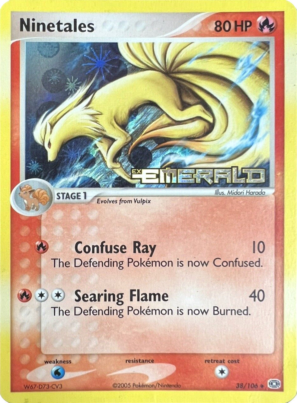 Ninetales (38/106) (Stamped) [EX: Emerald] | All Aboard Games