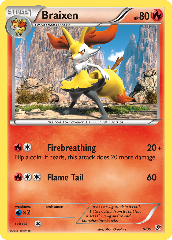 Braixen (9/39) [XY: Kalos Starter Set] | All Aboard Games