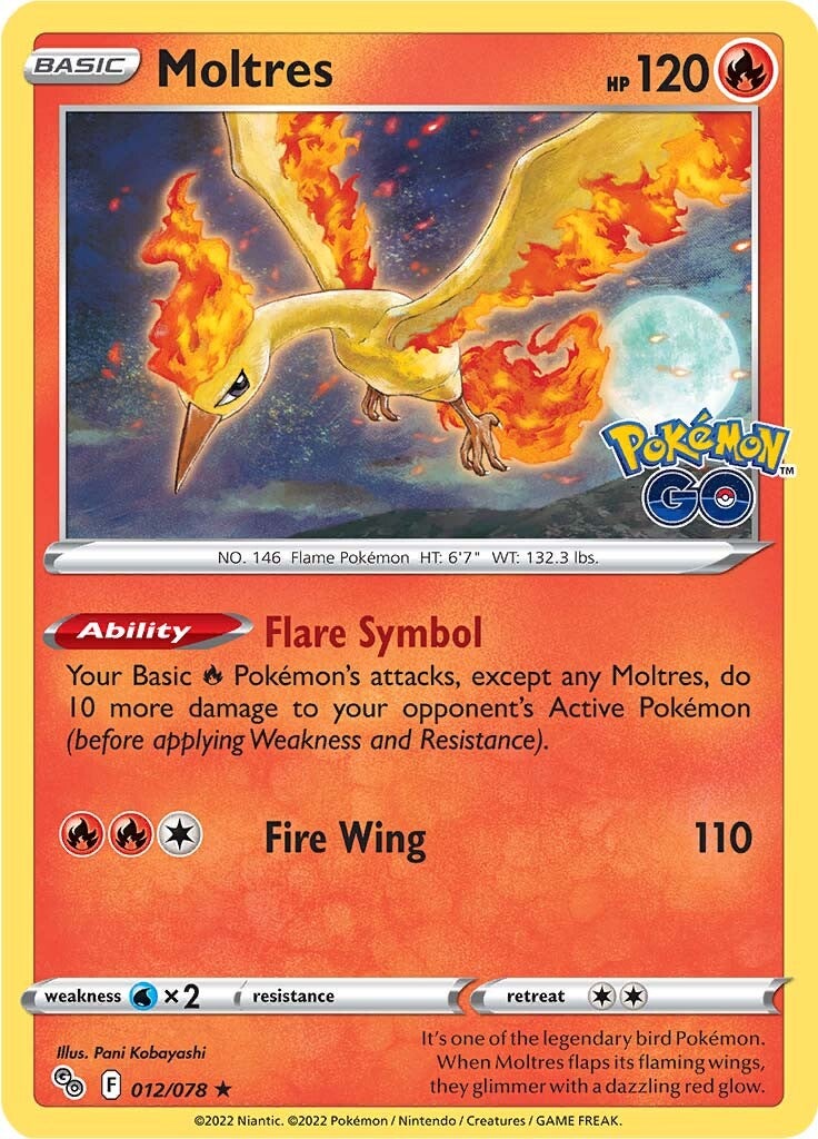 Moltres (012/078) [Pokémon GO] | All Aboard Games