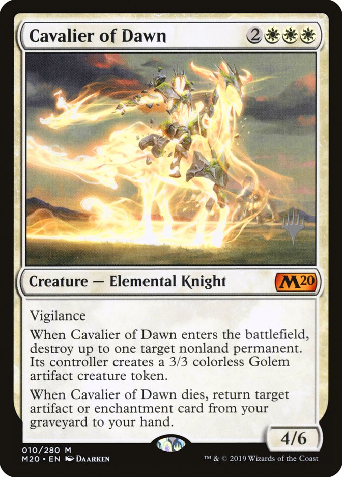 Cavalier of Dawn (Promo Pack) [Core Set 2020 Promos] | All Aboard Games