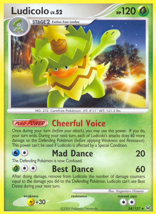 Ludicolo (34/127) [Platinum: Base Set] | All Aboard Games