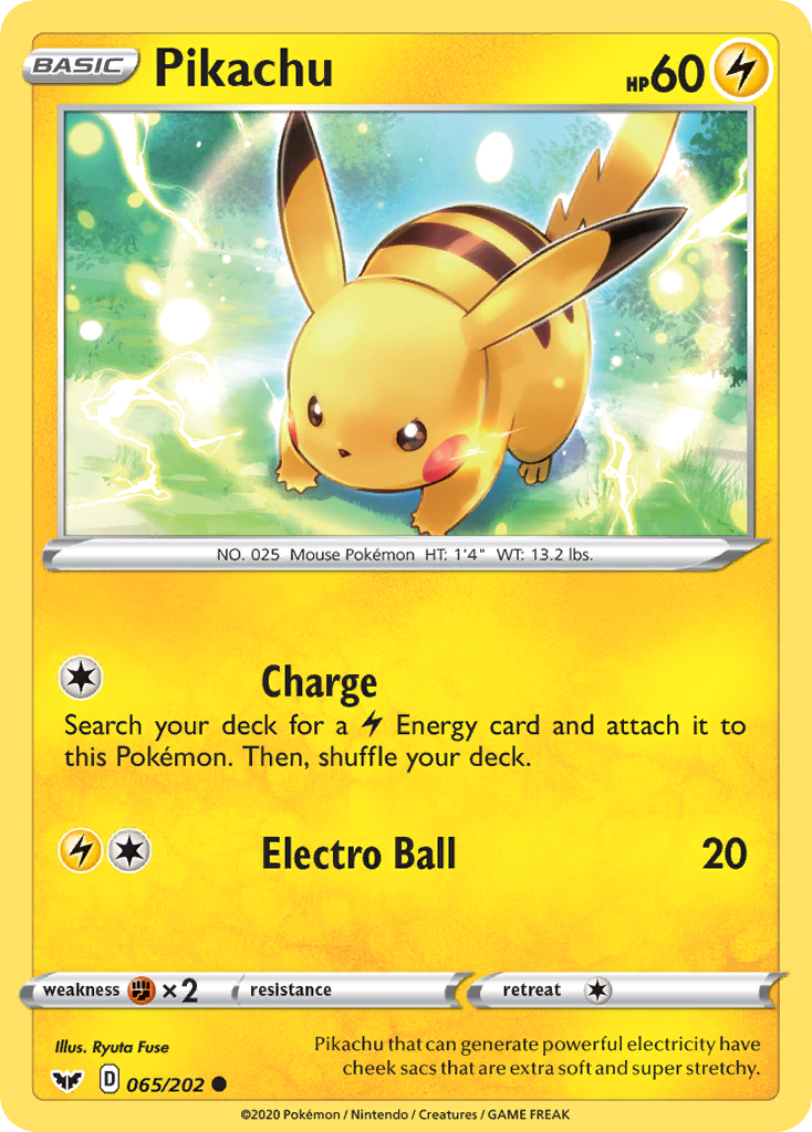 Pikachu (065/202) [Sword & Shield: Base Set] | All Aboard Games