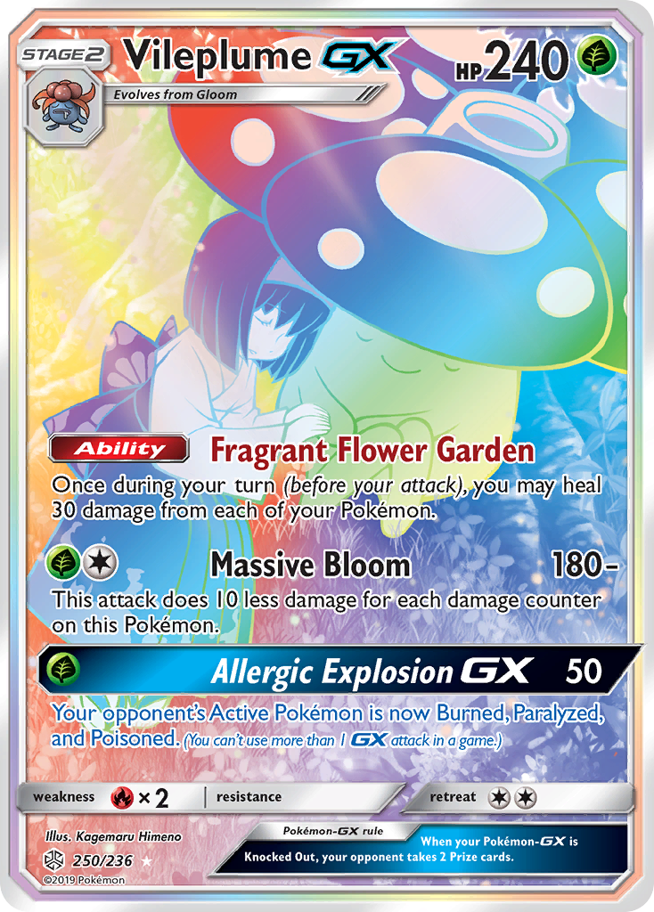 Vileplume GX (250/236) [Sun & Moon: Cosmic Eclipse] | All Aboard Games