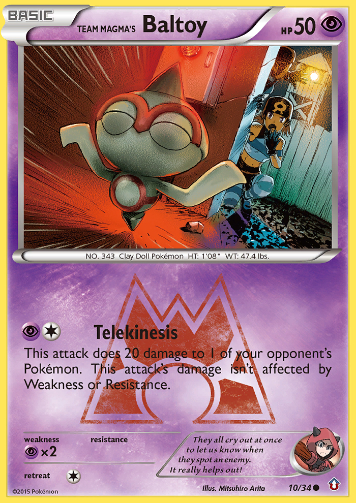 Team Magma's Baltoy (10/34) [XY: Double Crisis] | All Aboard Games