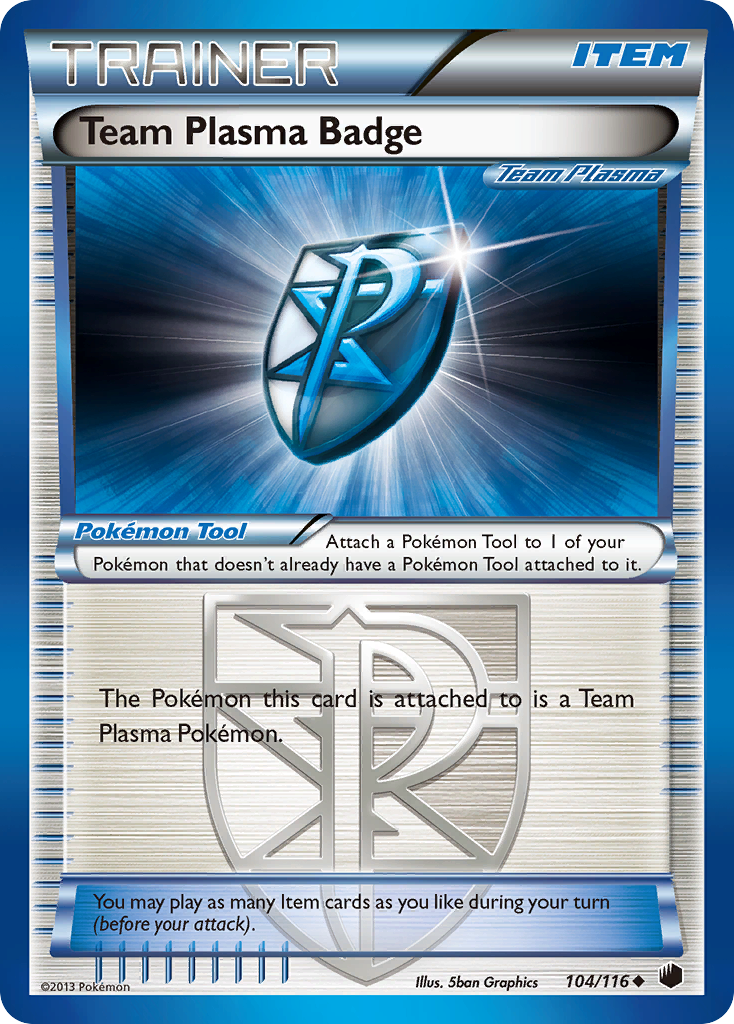 Team Plasma Badge (104/116) [Black & White: Plasma Freeze] | All Aboard Games