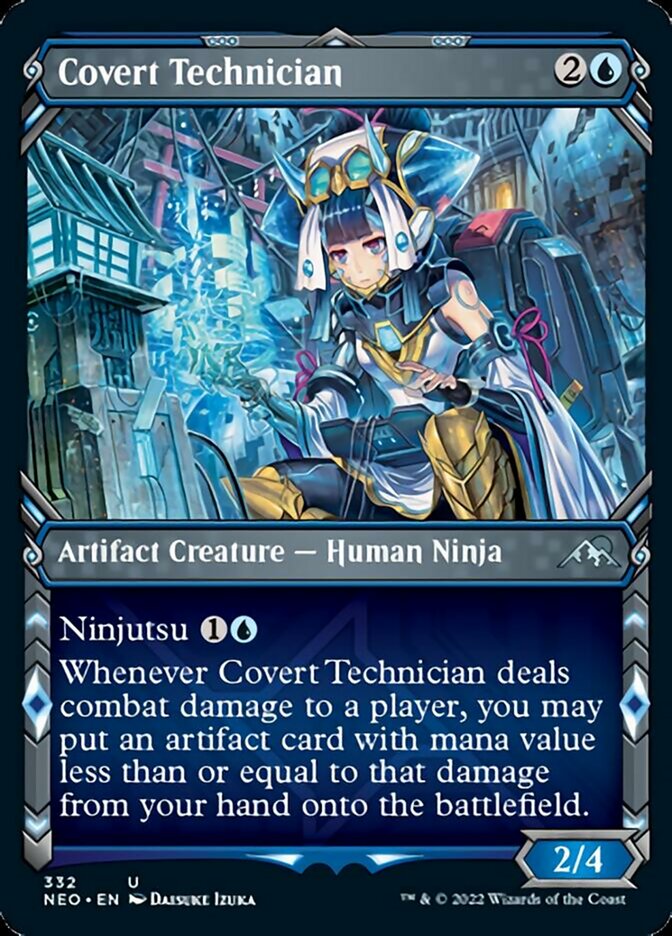 Covert Technician (Showcase Ninja) [Kamigawa: Neon Dynasty] | All Aboard Games