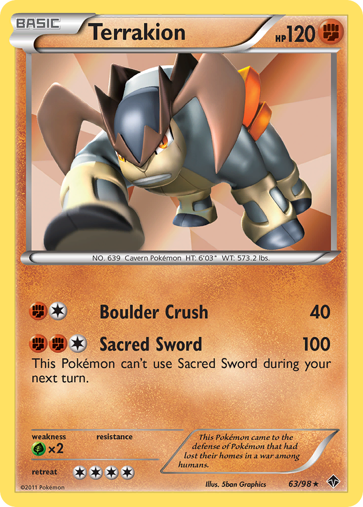 Terrakion (63/98) [Black & White: Emerging Powers] | All Aboard Games