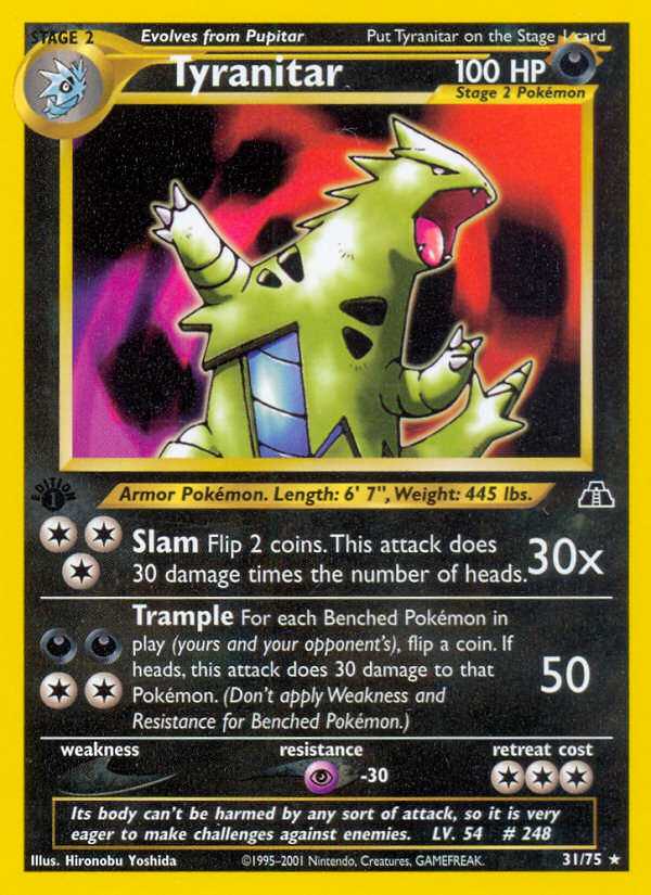 Tyranitar (31/75) [Neo Discovery 1st Edition] | All Aboard Games